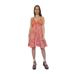 Κοντό φόρεμα μεταξωτό με τιράντες